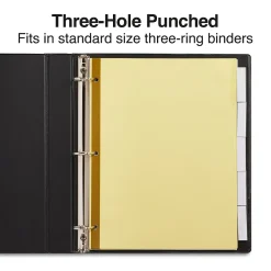 Dividers|Staples Large Tab Insertable Dividers, 5-Tab, Clear, 4/Pack (13514/14480)
