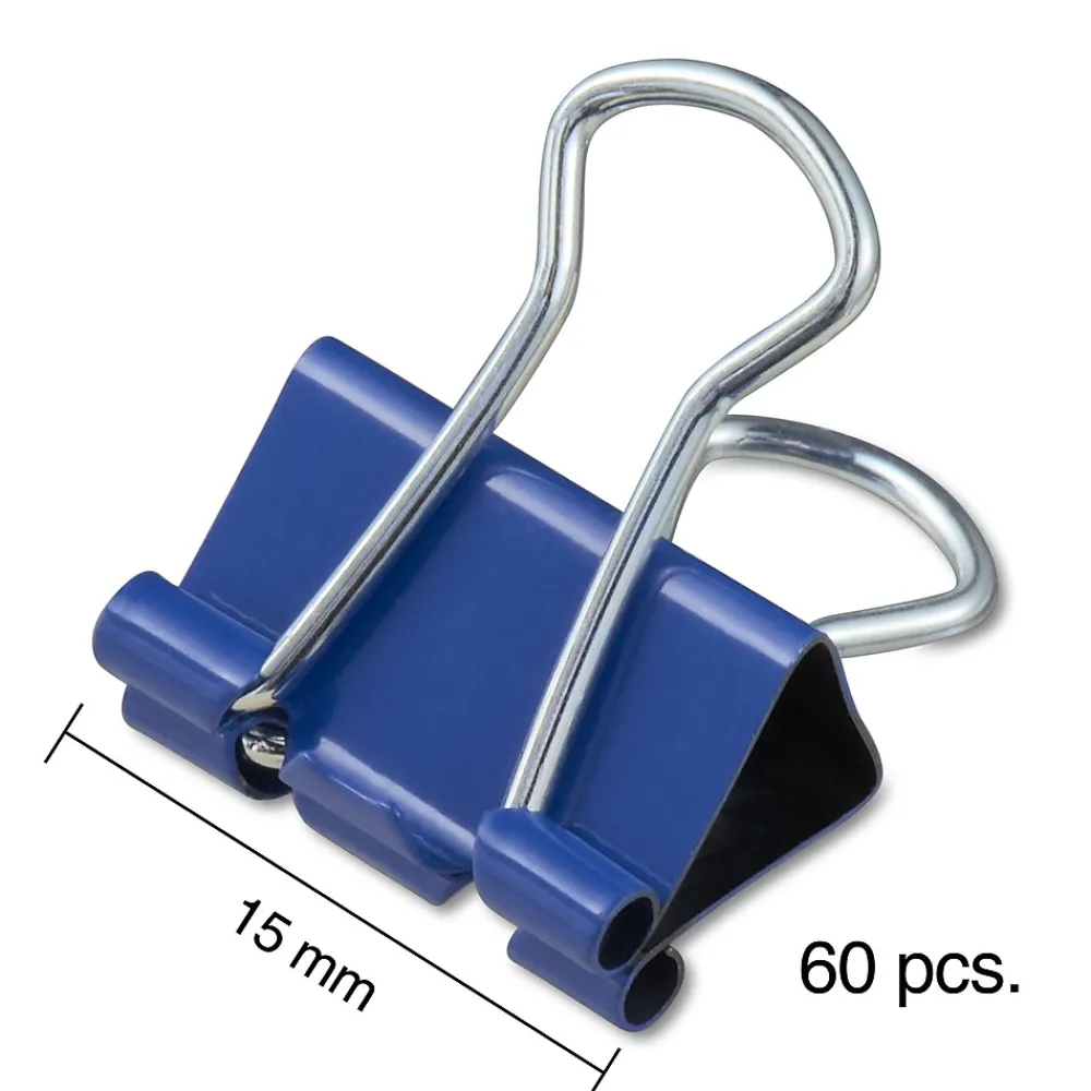 Clips & Fasteners|Staples Mini Binder Clips, 0.25" Capacity, Assorted Colors, 60 Clips/Pack (ST15347/15347)