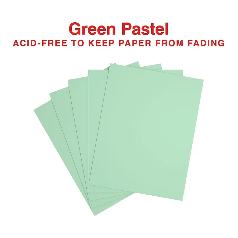 Multipurpose Paper*Staples Pastel 30% Recycled Color Copy Paper, 20 lbs., 8.5" x 11", , 500/Ream (14781) Green
