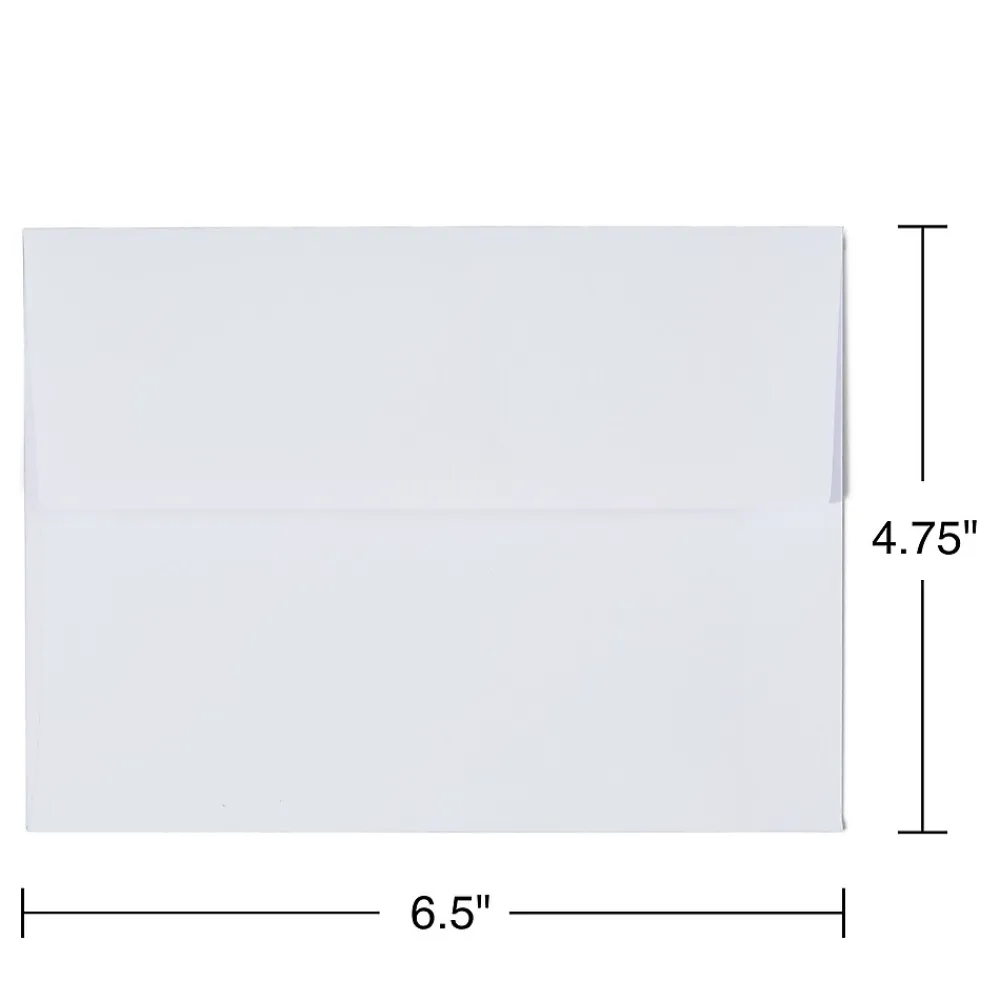 Discount Staples Photo A6 Invitation Envelopes, 4 3/4" x 6 1/2", White, 50/Box (ST16985-CC)