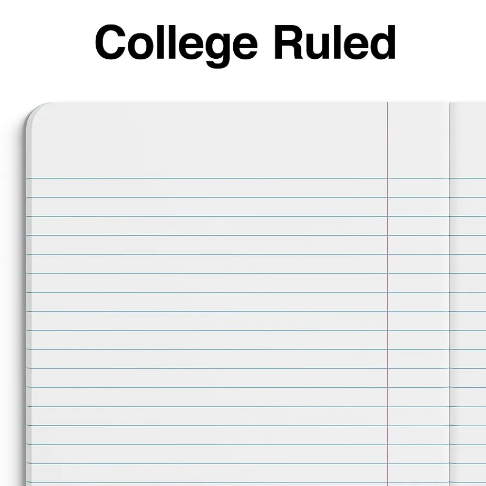 Composition Notebooks|Staples ® Poly Composition Notebook, 7.5" x 9.75", College Ruled, 80 Sheets, (ST55078) Purple