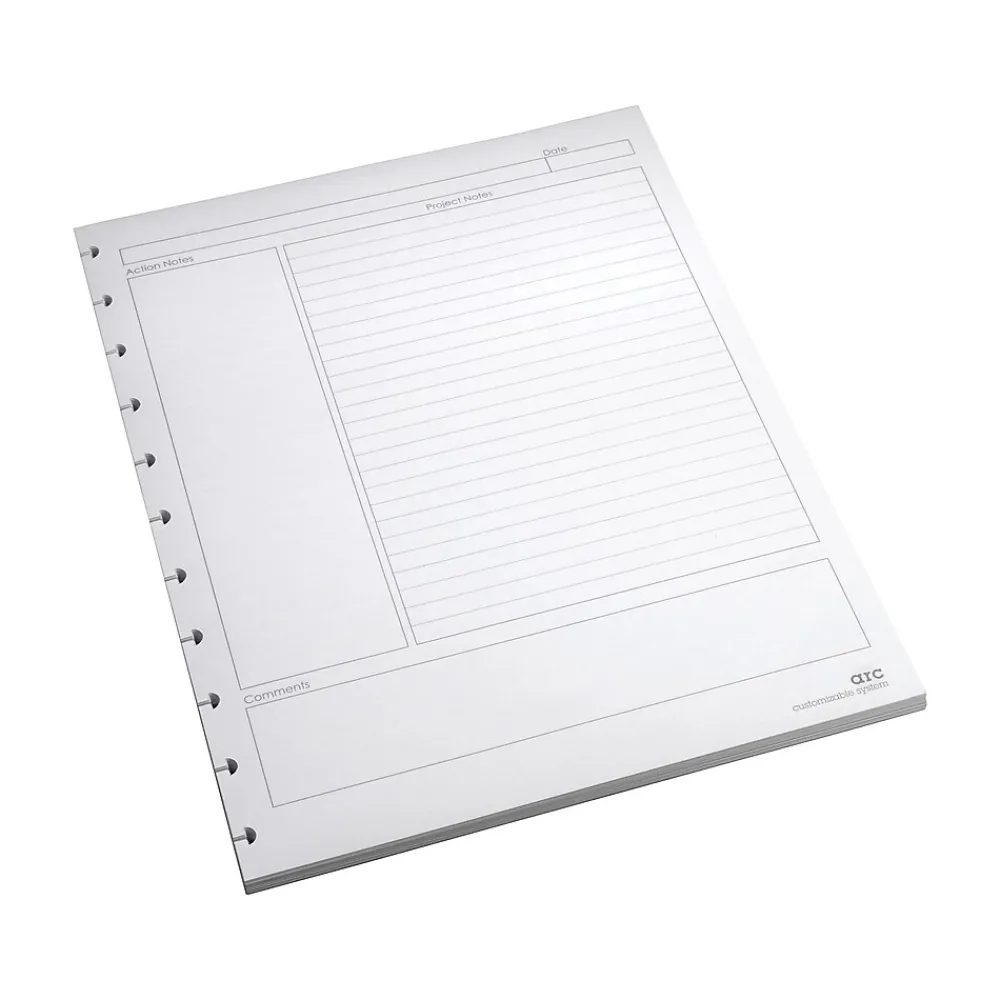 Filler Paper|Staples Premium Arc Notebook System Refill Paper, 8.5" x 11", 50 Sheets, College Ruled, White (20021)