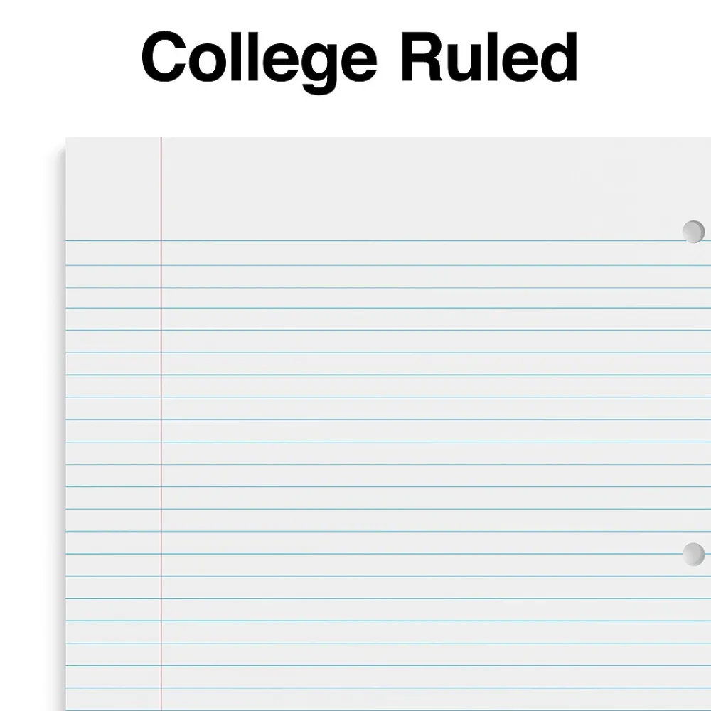 Subject Notebooks|Staples Premium Poly 3-Subject Notebook, 8.5" x 11", College Ruled, 150 Sheets, (ST58315) Red