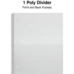 Subject Notebooks|Staples Premium Poly 1-Subject Notebook, 8
