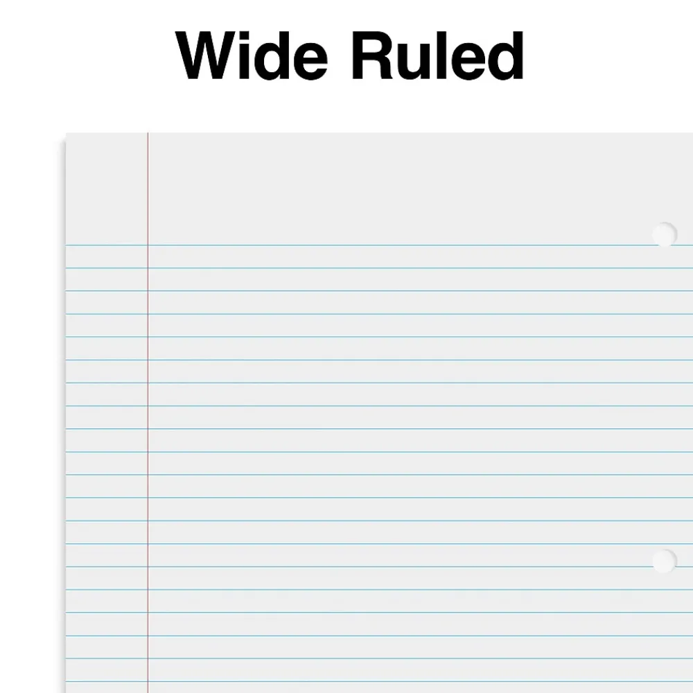Subject Notebooks|Staples Premium 1-Subject Notebook, 8" x 10.5", Wide Ruled, 100 Sheets, Blue, 12/Carton (TR20957CT)