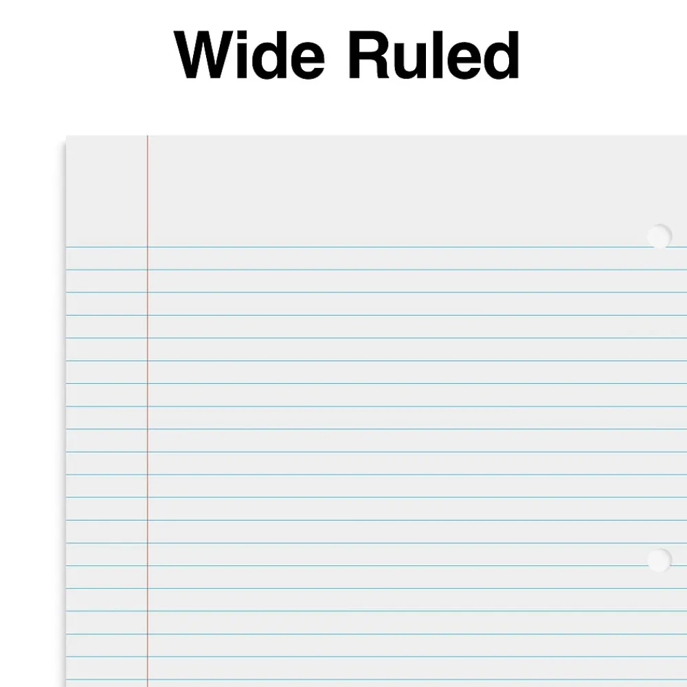 Subject Notebooks|Staples Premium 1-Subject Notebook, 8" x 10.5", Wide Ruled, 100 Sheets, Black, 12 Notebooks/Carton (TR20956CT)