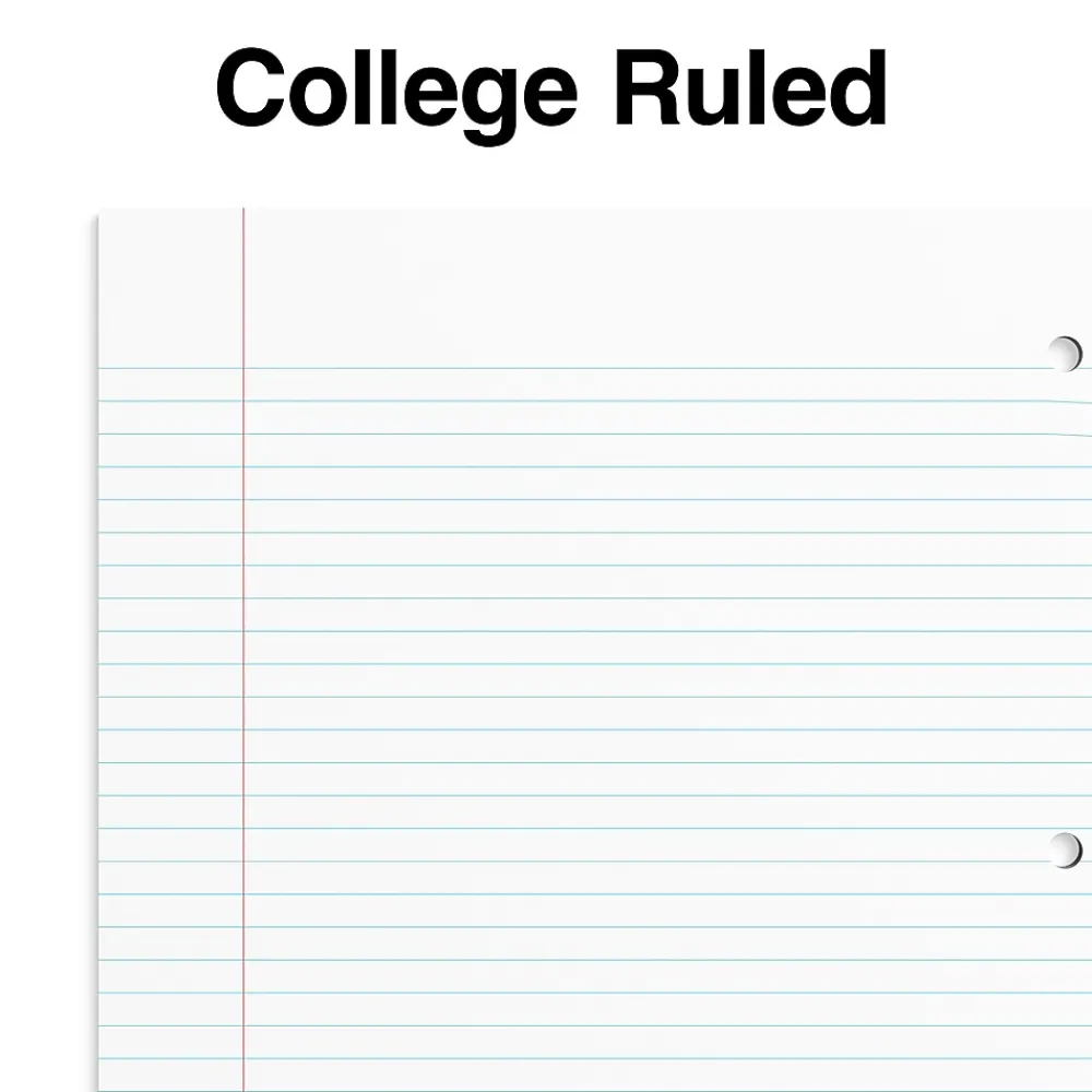 Subject Notebooks|Staples Premium 1-Subject Notebook, 8.5" x 11", College Ruled, 100 Sheets, Blue, 12/Carton (TR20951CT)