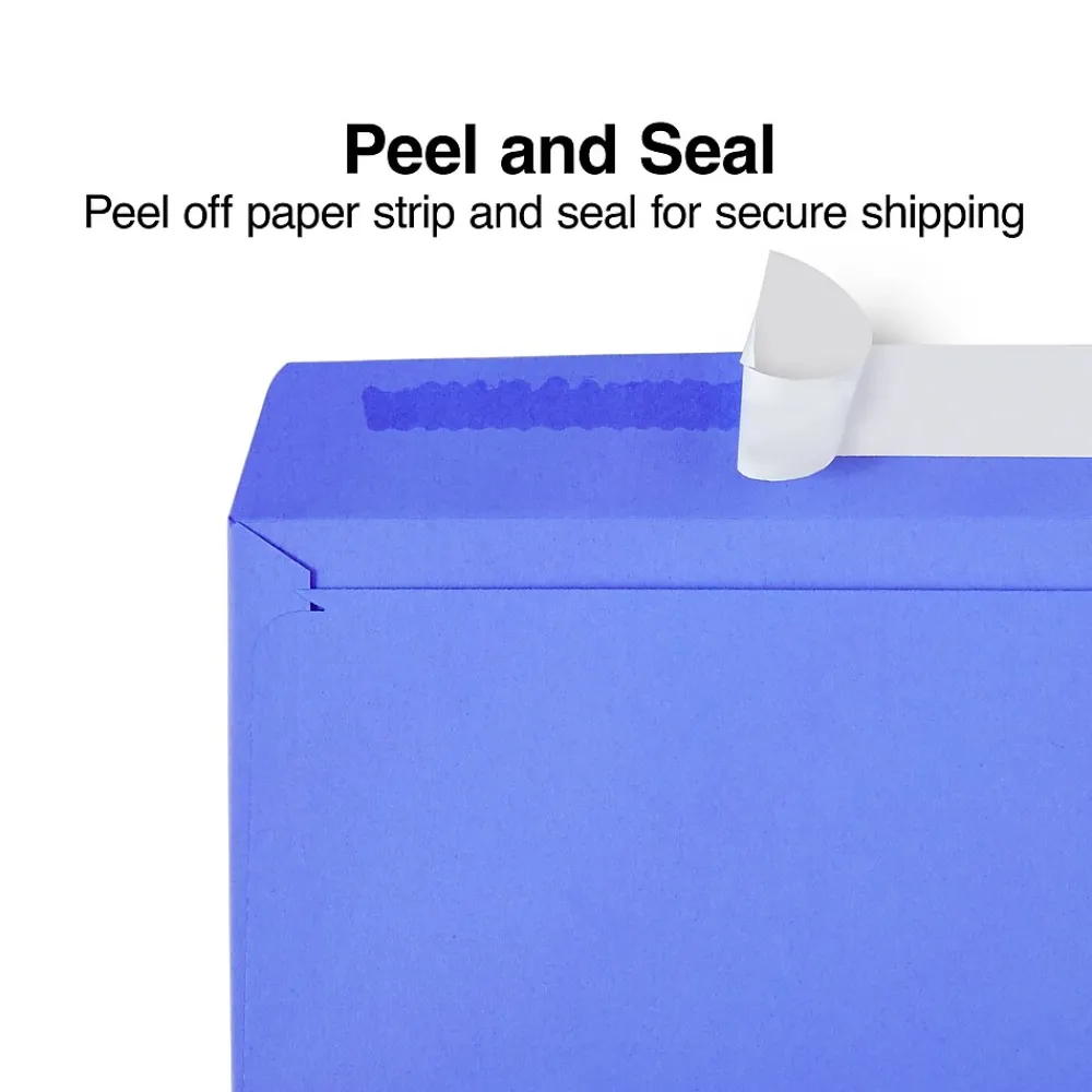 Discount Staples QuickStrip EasyClose Self Seal #10 Business Envelopes, 4 1/8" x 9 1/2", Assorted Colors, 50/Pack (ST23431-CC)