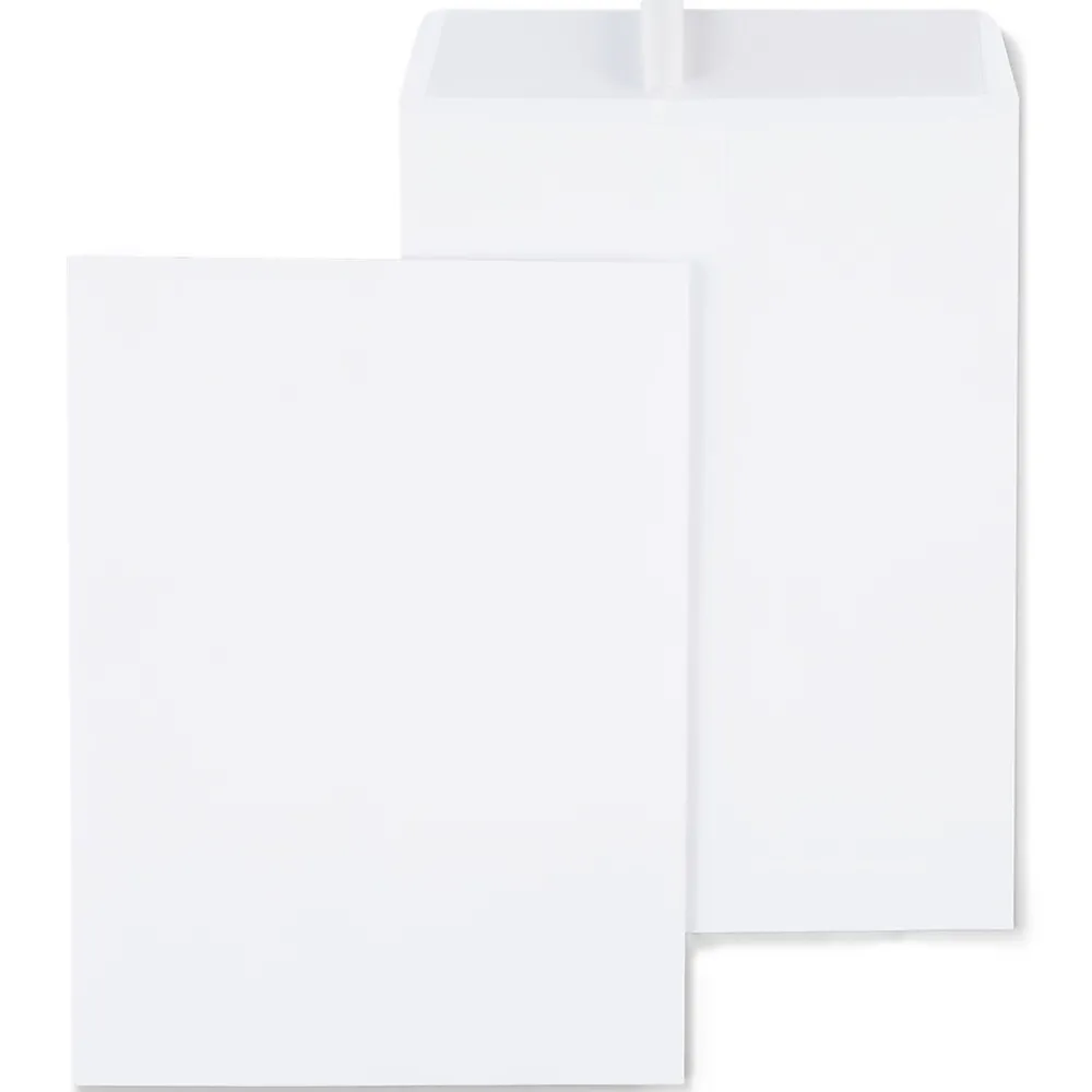 Online Staples QuickStrip EasyClose Self Seal Catalog Envelopes, 9" x 12", White, 100/Box (ST379479-CC)