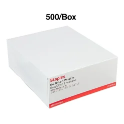 Outlet Staples QuickStrip EasyClose Self Seal #10 Window Envelopes, 4 1/8
