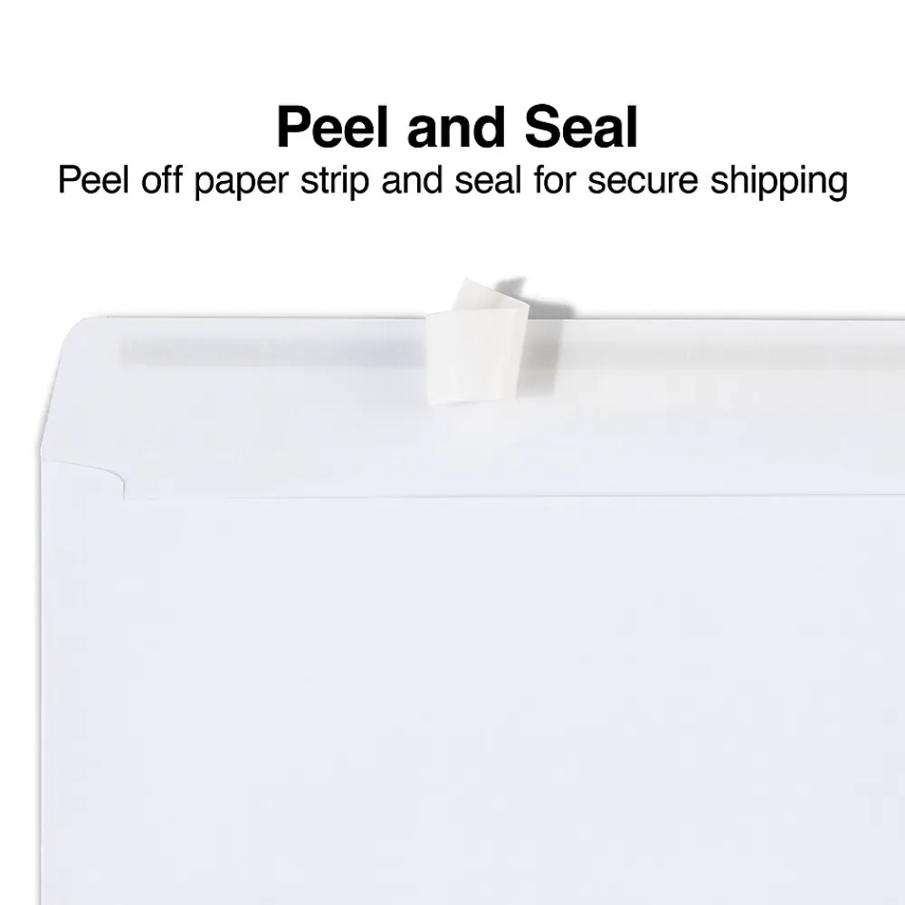 Best Staples QuickStrip EasyClose #10 Business Envelopes, 4 1/8" x 9 1/2", White, 100/Box (394047N)