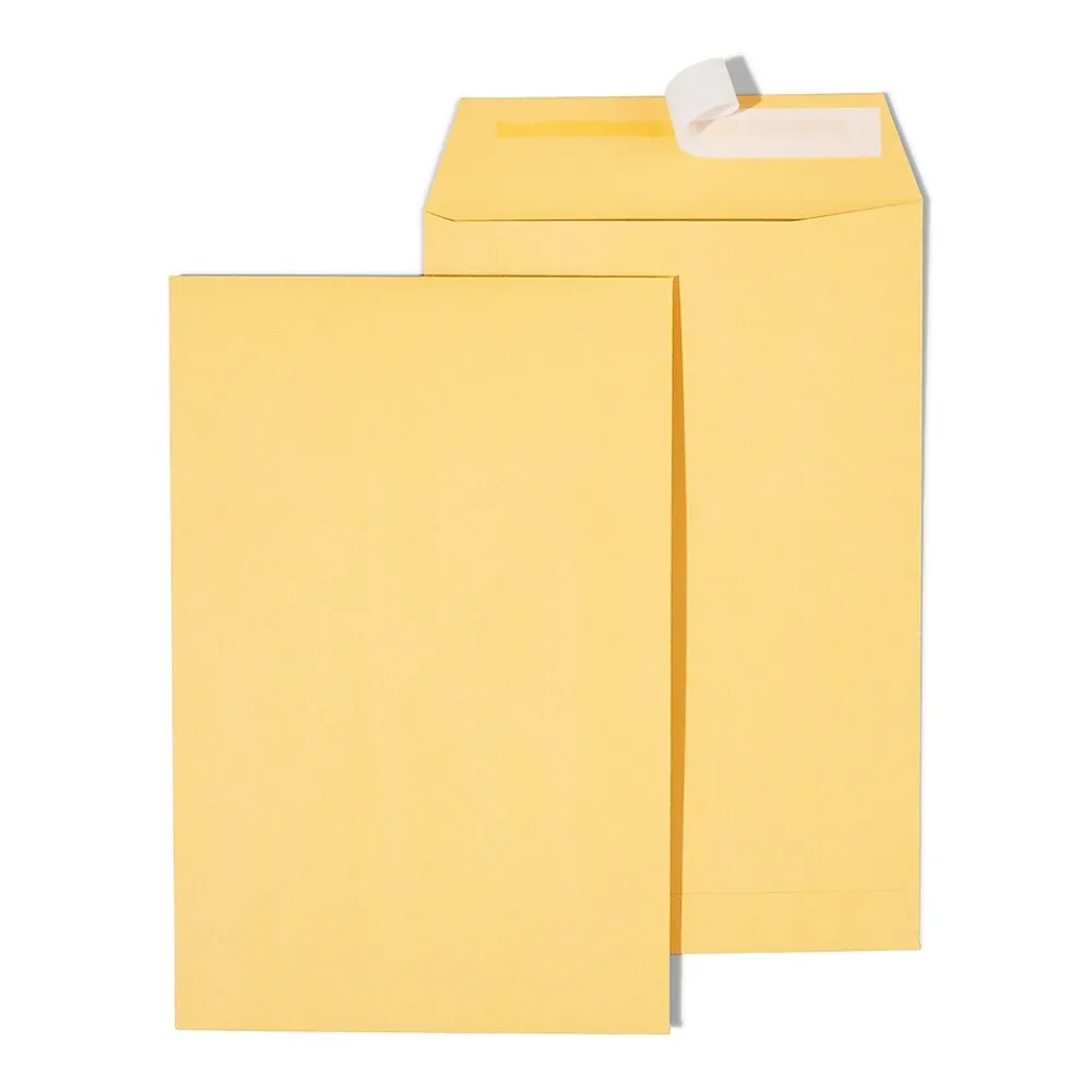 New Staples QuickStrip EasyClose Kraft Self Seal #1 Catalog Envelopes, 6" x 9", Kraft, 100/Box (ST20140/20140)
