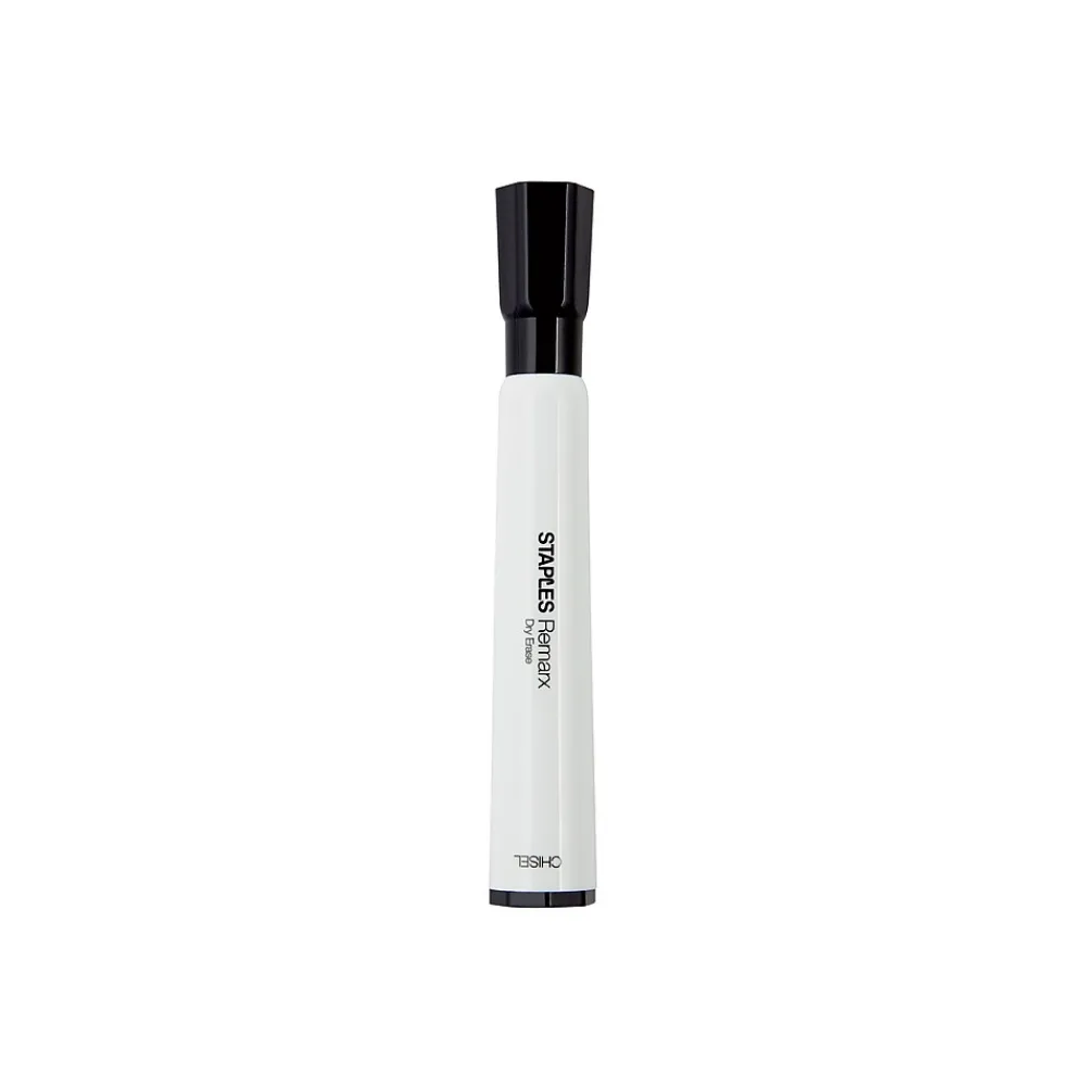 Markers|Staples Remarx Dry-Erase Markers, Chisel Tip, Black, 12/Pack (29211-CC)