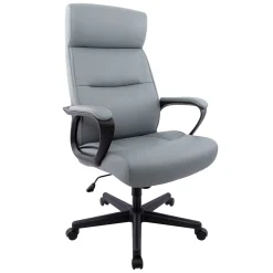 Office Chairs*Staples ® Rutherford Ergonomic Faux Leather Swivel Executive Chair, (58677V) Gray