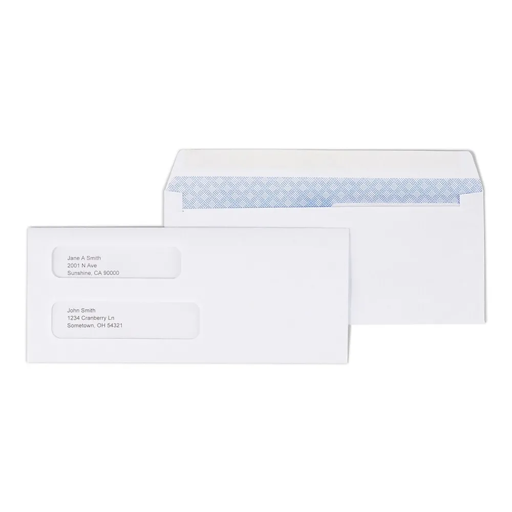 Clearance Staples Security Tinted #8 Business Envelopes, 3 5/8" x 8 5/8", White, 500/Box (438614-CC)