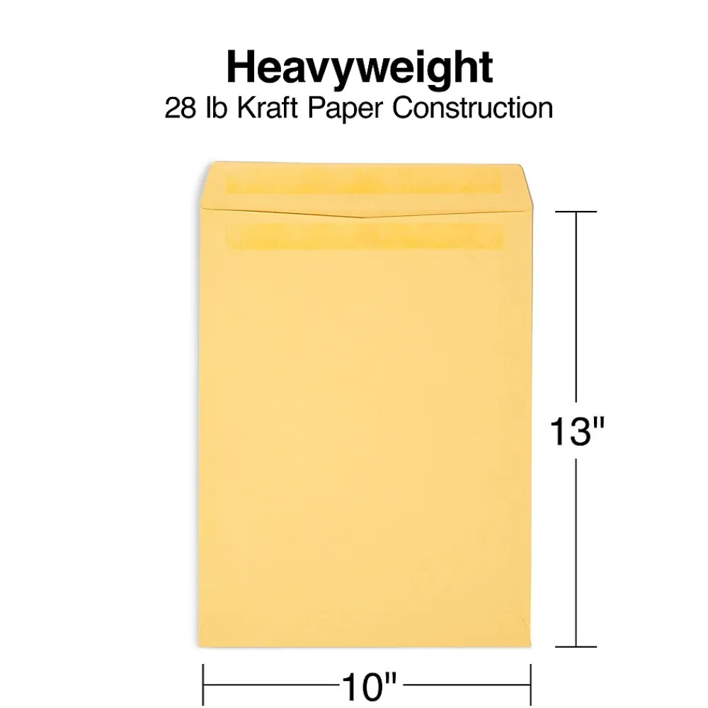 Clearance Staples Self Seal #13 1/2 Kraft Catalog Envelope, 10" x 13", Brown, 250/Box (ST486933-CC)