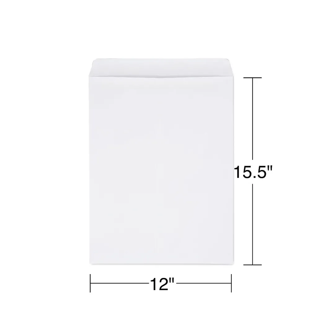 Discount Staples Self Seal Catalog Envelopes, 12" x 15.5", White, 100/Box (609123/73142)