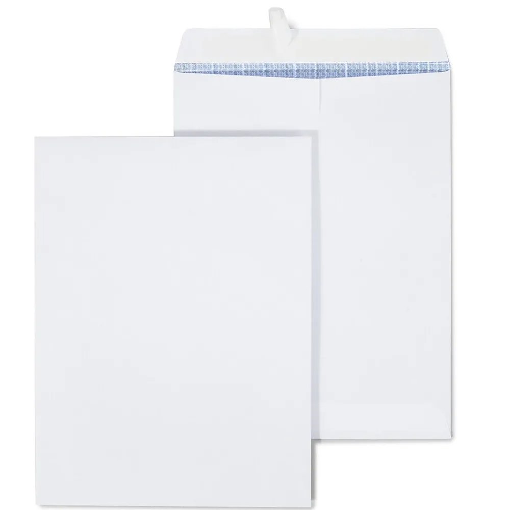Clearance Staples Self Seal Security Tinted Catalog Envelopes, 9" x 12", White, 100/Box (21574)