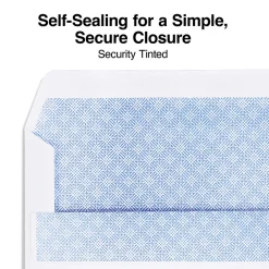 Online Staples Self Seal Self Seal Security Tinted #10 Window Envelopes, 4 1/8" x 9 1/2", White Wove, 500/Box (ST511290-CC)