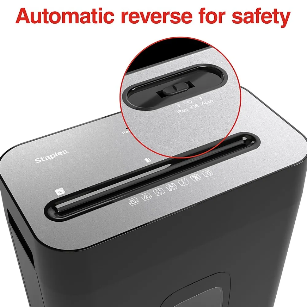 Online Staples 12-Sheet Cross-Cut Multi-Media Shredder (ST62151)