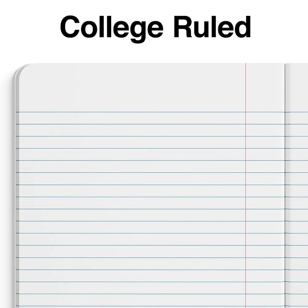 Composition Notebooks|Staples 1-Subject Composition Notebooks, 7.5" x 9.75", College Ruled, 100 Sheets (ST55063C)