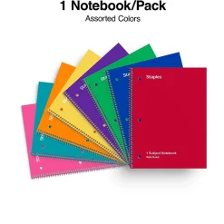 Subject Notebooks|Staples 1-Subject Notebook, 8