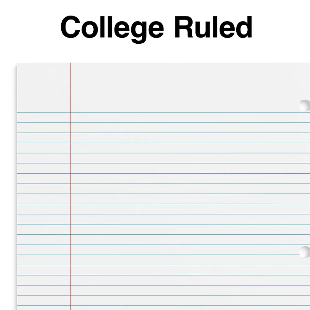 Subject Notebooks|Staples 5-Subject Notebook, 8.5" x 11", College Ruled, 200 Sheets, Black (TR58363)