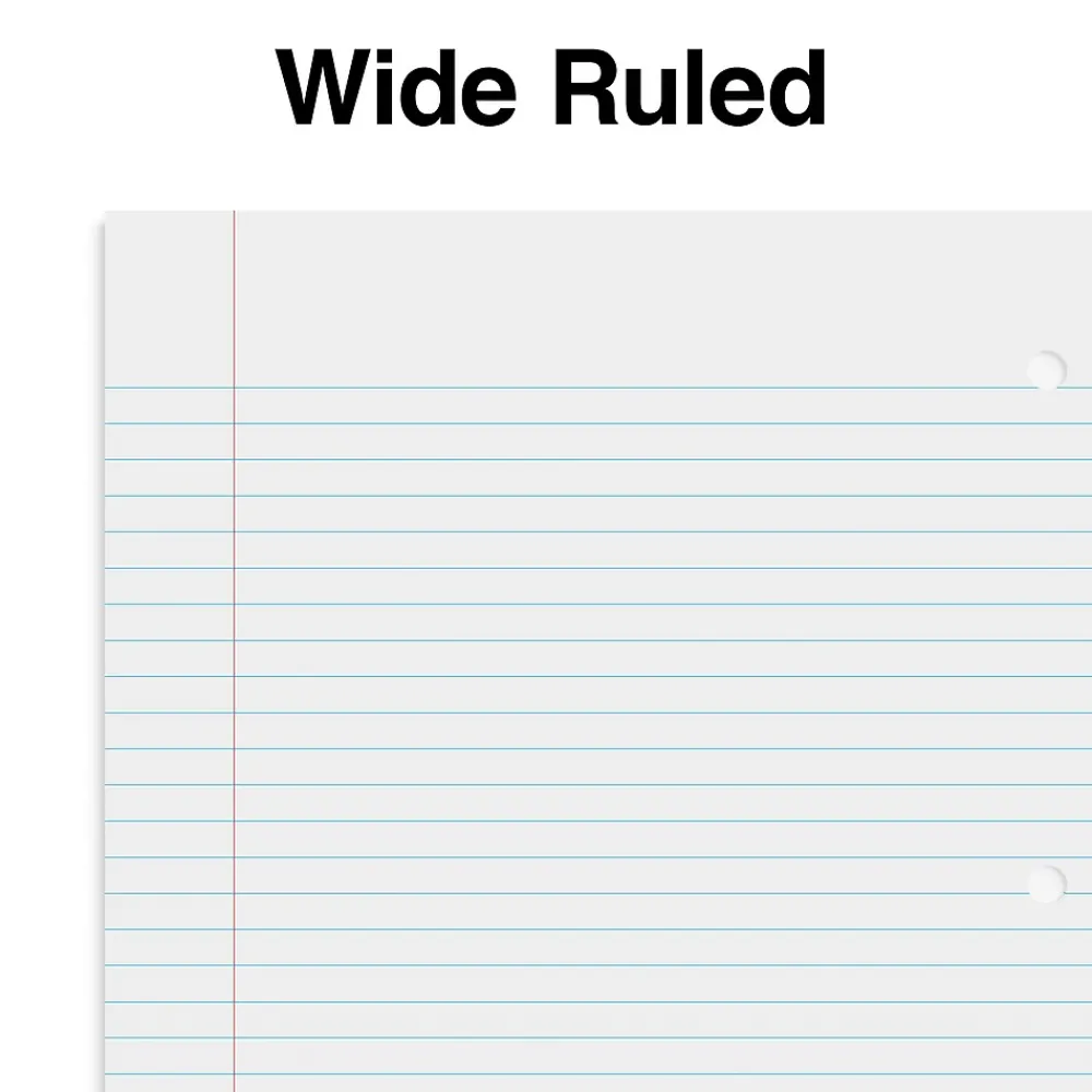 Subject Notebooks|Staples 1-Subject Notebooks, 8" x 10.5", Wide Ruled, 70 Sheets, (ST24007C) Red