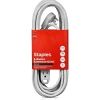 Staples TECH 25' Extension Cord, 3-Outlet, 16 AWG, Gray, 2/Pack (ST62346)