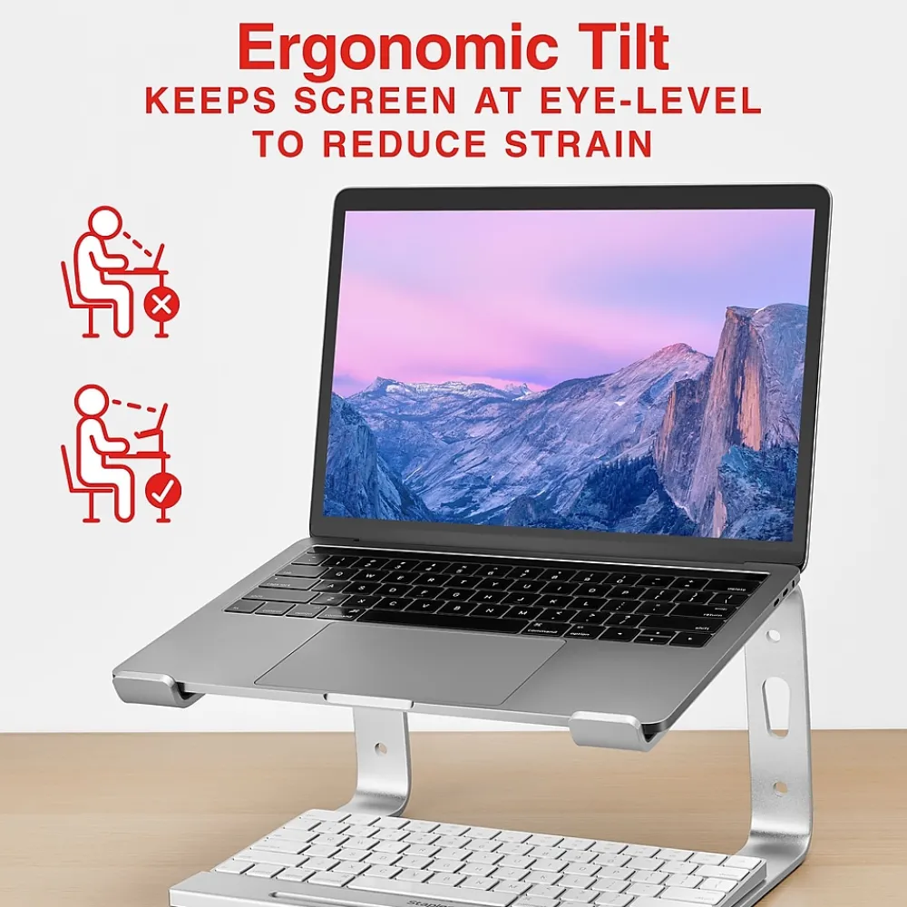 11.2 x 10.2 Aluminum Laptop Stand, (ST62653)<Staples TECH Clearance