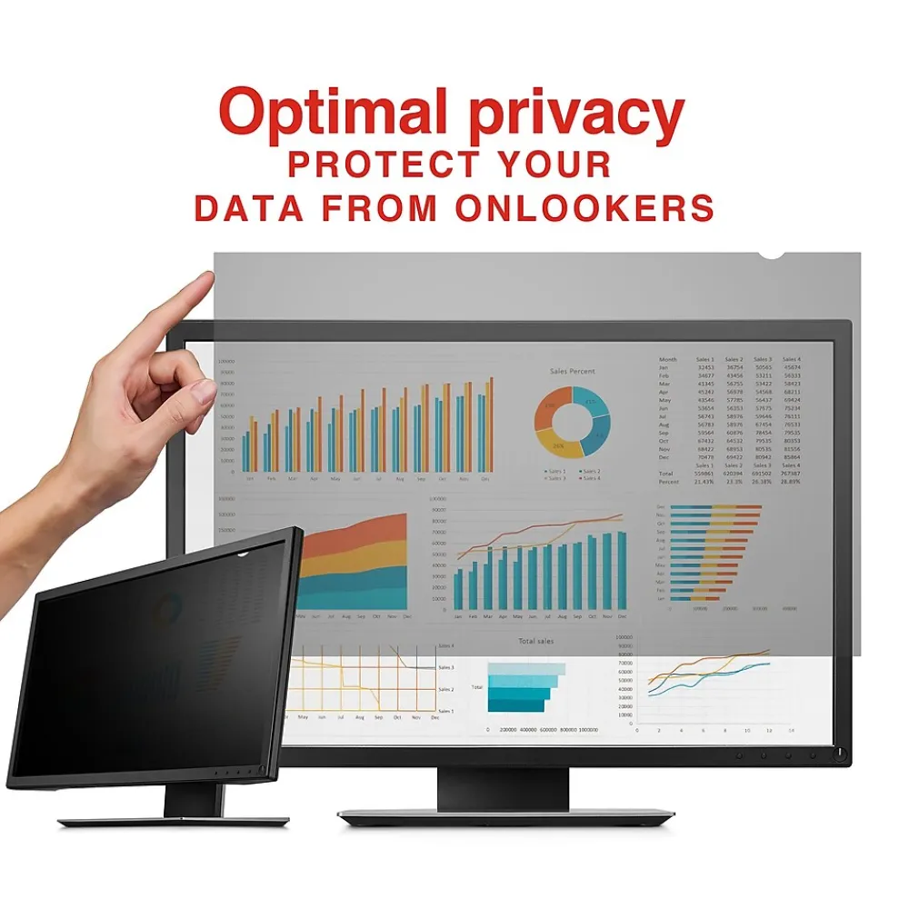 Anti-Glare Privacy Filter for 24" Widescreen Monitor (16:10) (ST62137-CC)<Staples TECH Online