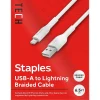 Lightning to USB-A Charging Cable, 6.6 ft., White (ST62331)<Staples TECH Hot