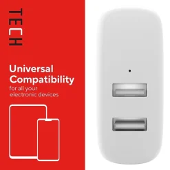 USB-A Wall Charger, 24W, White (ST62318)<Staples TECH Sale