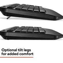 Online Staples TECH Wireless Keyboard and Optical Mouse Combo, Black (ST62637)
