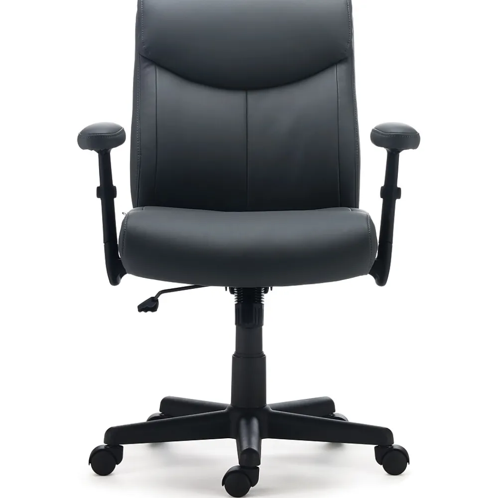 Ergonomic Chairs*Staples Traymore Ergonomic Faux Leather Swivel Computer and Desk Chair, (53246) Gray