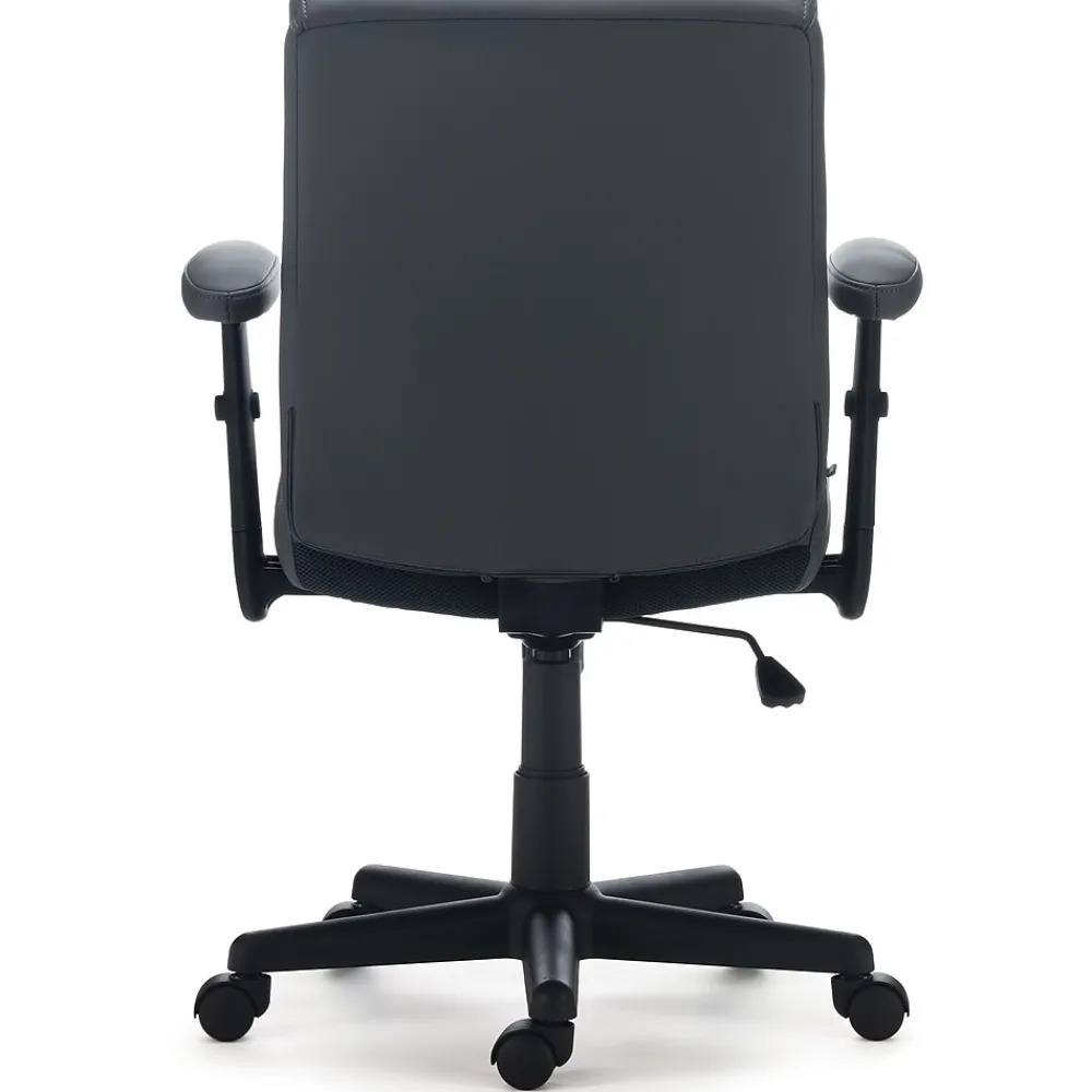 Ergonomic Chairs*Staples Traymore Ergonomic Faux Leather Swivel Computer and Desk Chair, (53246) Gray