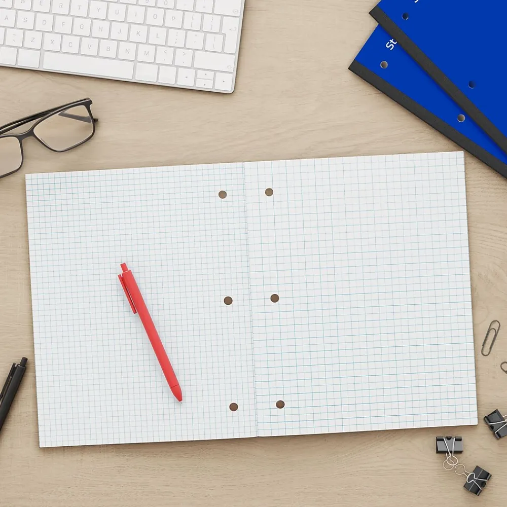 Subject Notebooks|Staples Wireless 1-Subject Notebook, 8.5" x 11", Graph Ruled, 80 Sheets, (ST58384C) Green