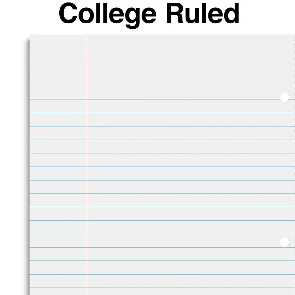 Subject Notebooks|Staples Wireless 1-Subject Notebook, 8.5" x 11", College Ruled, 80 Sheets, (TR58378) Blue