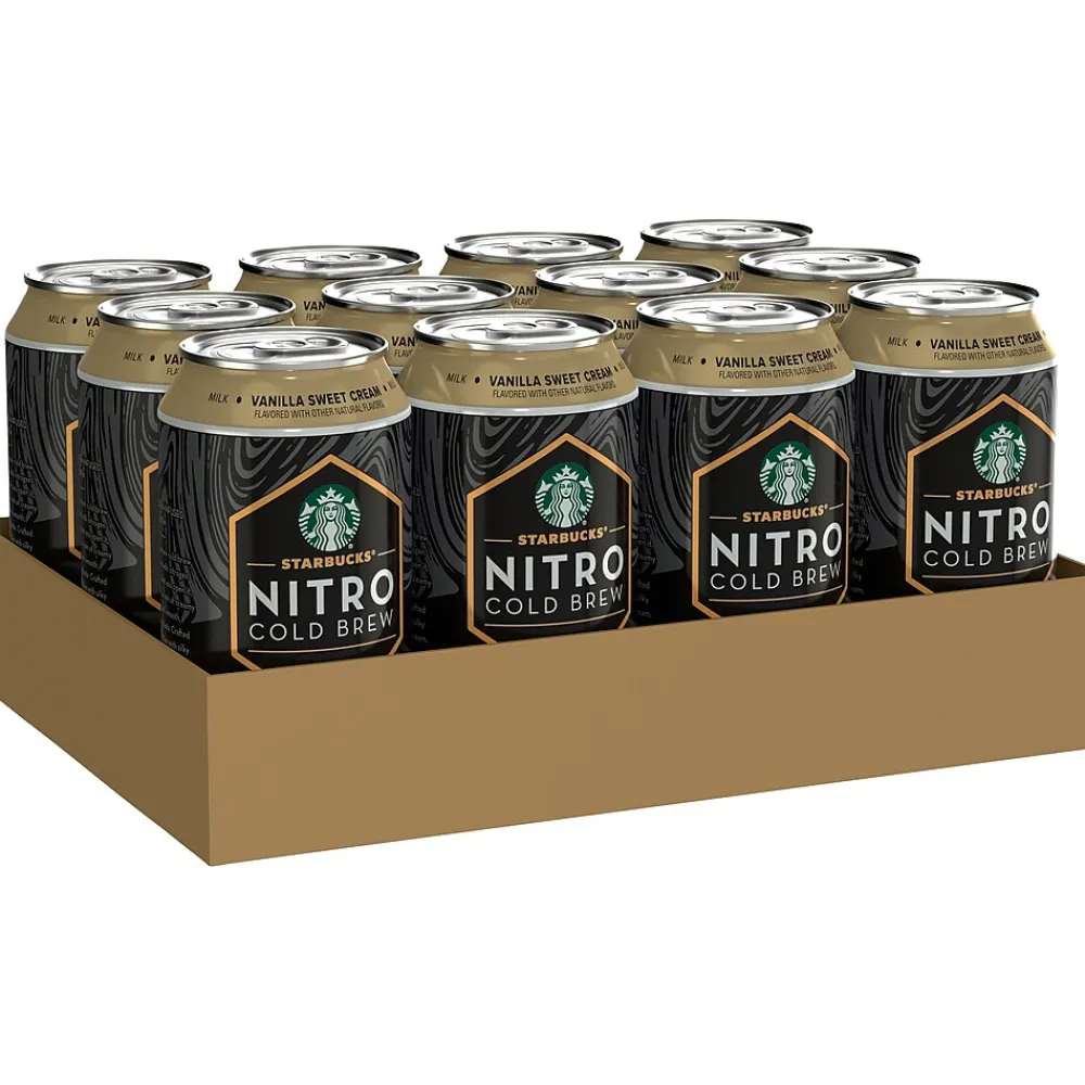 Starbucks Nitro Vanilla Sweet Cream Cold Brew Coffee, 9.6 fl. oz., 12/Carton (19290)