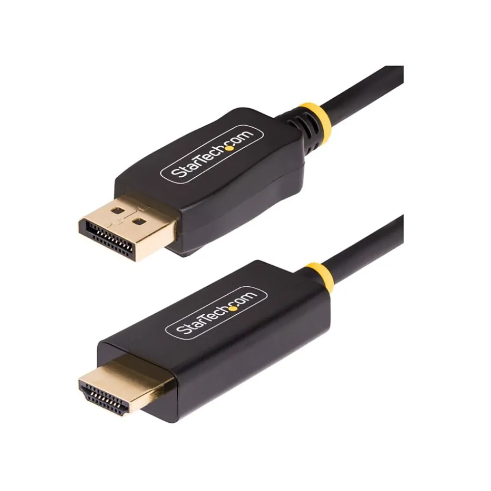 StarTech 3.3' Active DisplayPort to HDMI Adapter Cable, Male to Male, Black (3F-DP-HDMI-4K60-HDR)