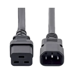 StarTech 6' C14 to C19 Power Cable, Male to Female, Black (PXTC14C19146)