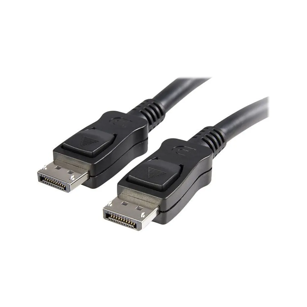 StarTech 25' DisplayPort® Audio Video Cable With Latches M/M, Black