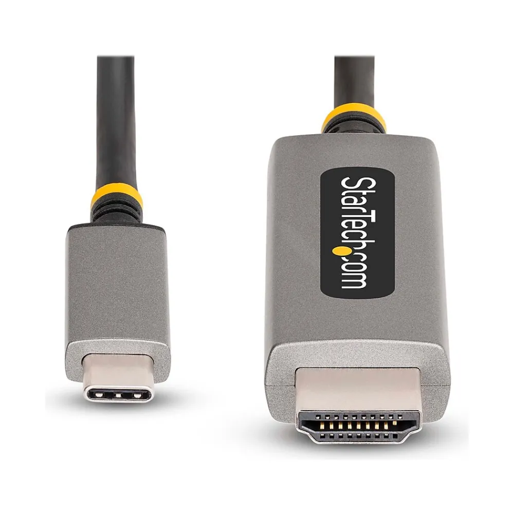 StarTech 6.6' 8K USB-C to HDMI Adapter Cable, Male to Male, Space Gray (135B-USBC-HDMI212M)