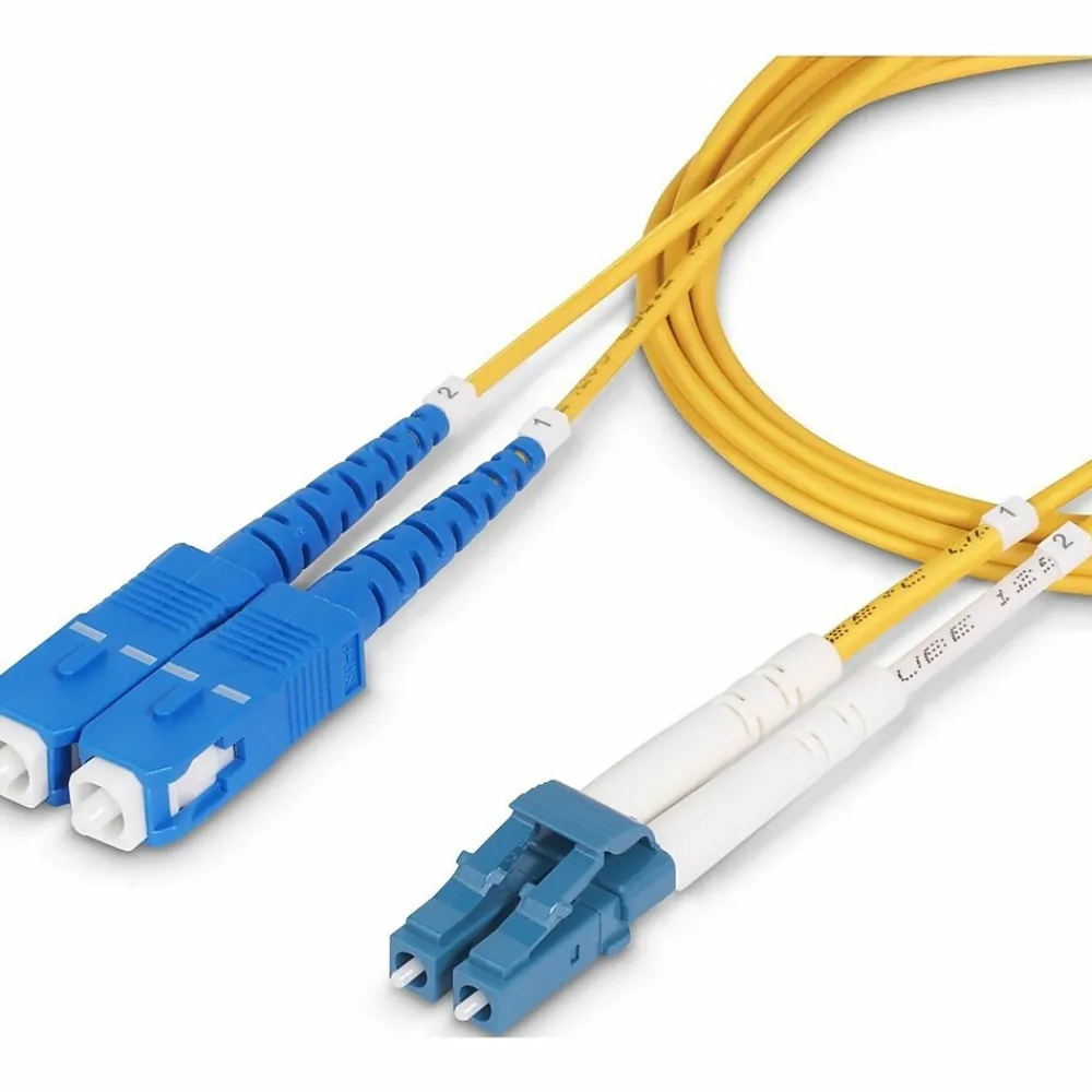 StarTech 65.6' LC Network to SC Network Networking Cable, Male, Yellow (SMLCSCOS220M)