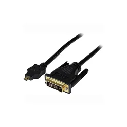 StarTech 3.3' Micro HDMI to DVI-D Male Video Cable, Black (HDDDVIMM1M)