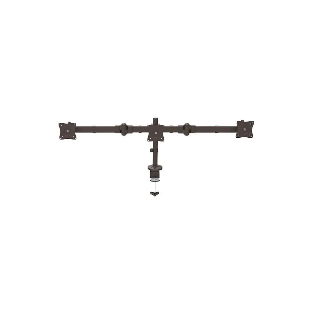 Online StarTech Desk Mount Triple Monitor Arm, Steel Adjustable Arm, Up to 24", Black (ARMTRIO)