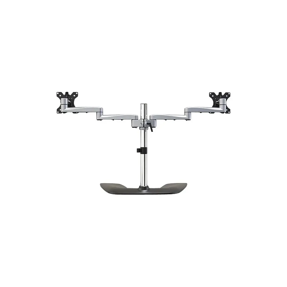 Hot StarTech Dual Monitor Stand - Articulating - For Up to 32" Monitors, Black/Silver (ARMDUALSS)