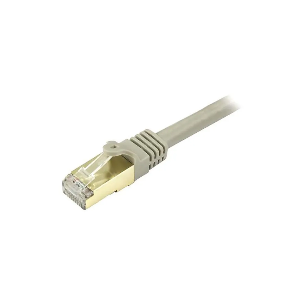 StarTech 12ft Gray Cat6a Shielded Patch Cable, Cat6a Ethernet Cable, 12 ft Cat 6a STP Cable, Snagless RJ45 Ethernet Cord