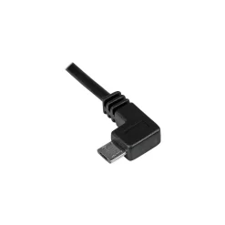StarTech 2m 6 ft Left Angle Micro-USB Charge-and-Sync Cable M/M - USB 2.0 A to Micro-USB - 24 AWG