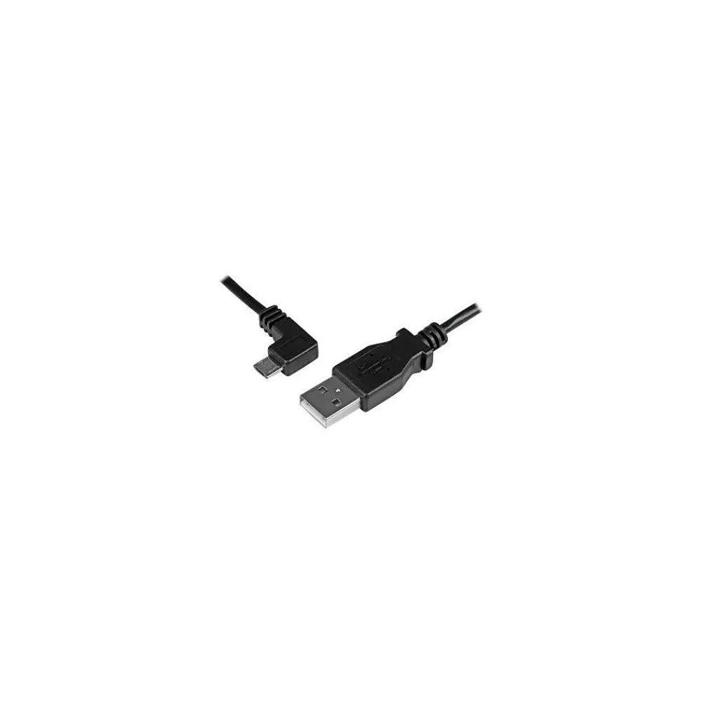 StarTech 2m 6 ft Left Angle Micro-USB Charge-and-Sync Cable M/M - USB 2.0 A to Micro-USB - 24 AWG
